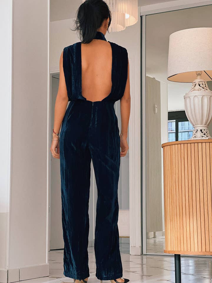 Mono Brolin de terciopelo azul medianoche para venta al por mayor de Berthie