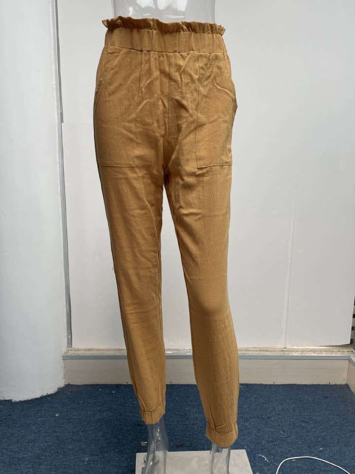 safistyle - Wholesale Pants - Women's - High-Waisted Drawstring Jogger Pants12