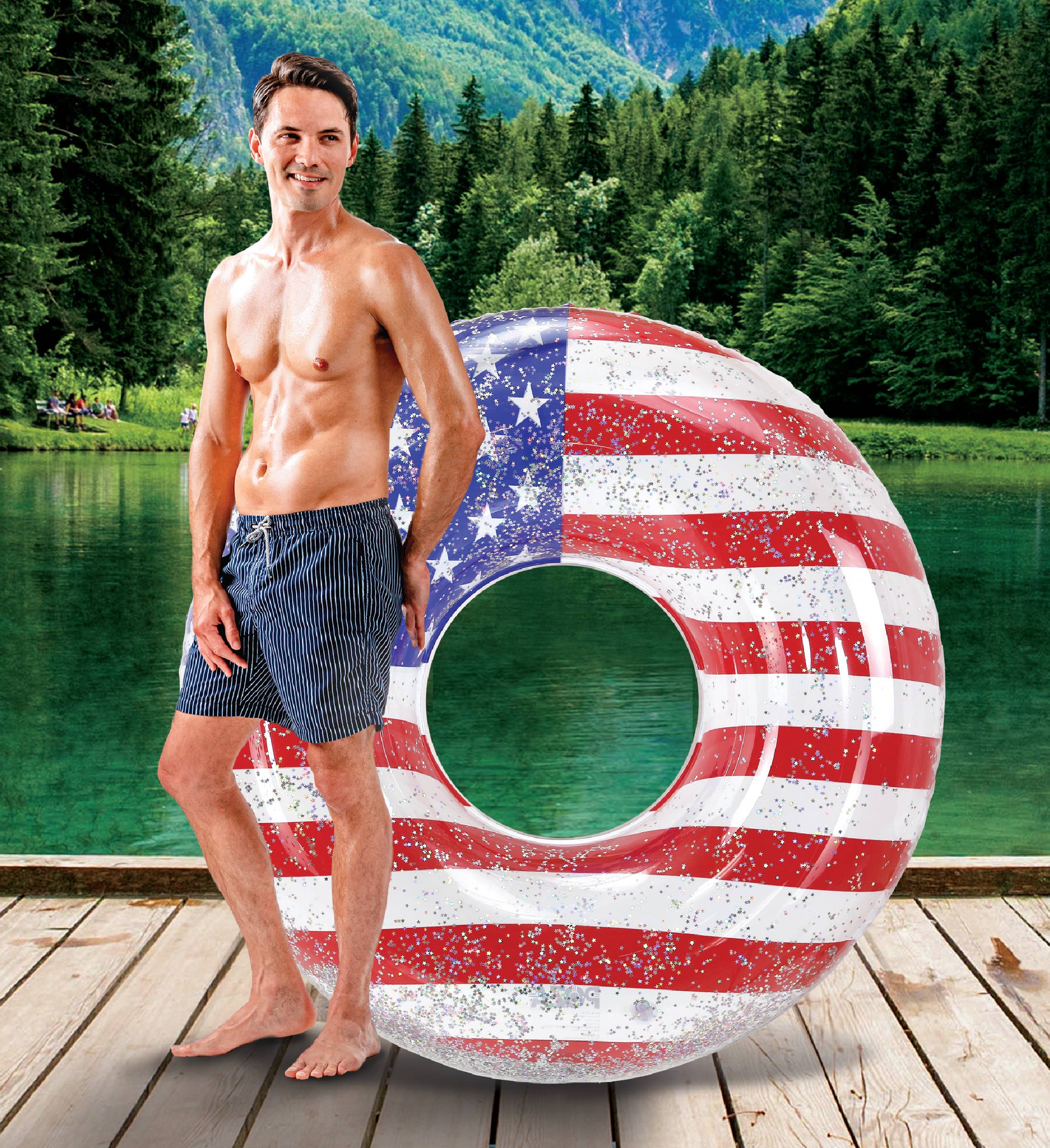 Cota Global - Wholesale Inflatables - Pool Float - Giant 48 Inch Tube - Usa Flag4