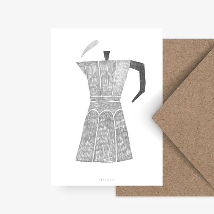 typealive - Wholesale Postcard - Postcard/coffee pot