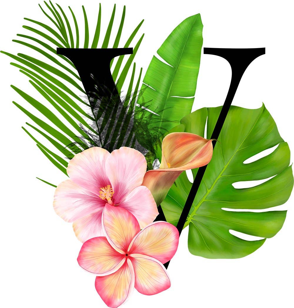 Mason Jar Merchant – Großhandel Trinkglas/Tasse – Einmachglas-Tumbler mit tropischem Monogramm21