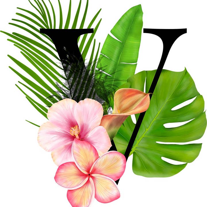 Mason Jar Merchant – Großhandel Trinkglas/Tasse – Einmachglas-Tumbler mit tropischem Monogramm21