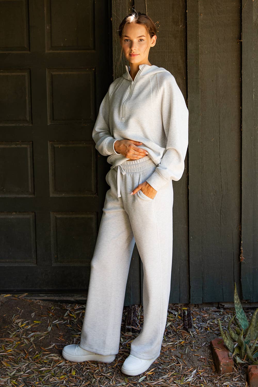 Rae Mode - Wholesale Hoodie - Women's - MODAL SCUBA QUARTER ZIP HODDIE JACKET56