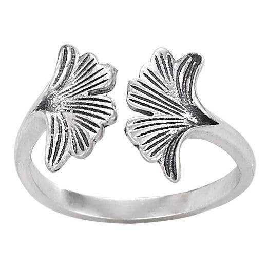 Bague en argent sterling Glorious Ginkgo pour la vente par Tiger Mountain Jewelry