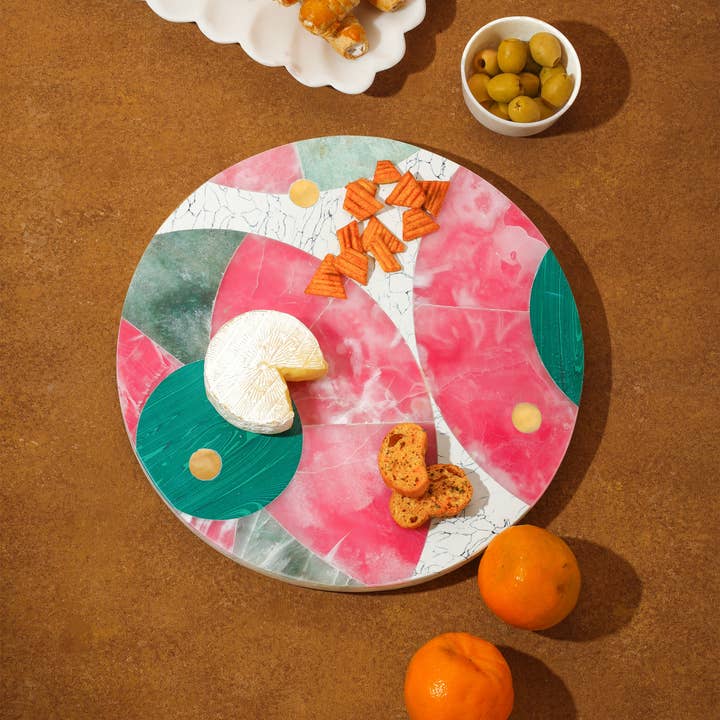Tiramisu - Wholesale Platter - Aurora Splendor Gemstone Marble Platter