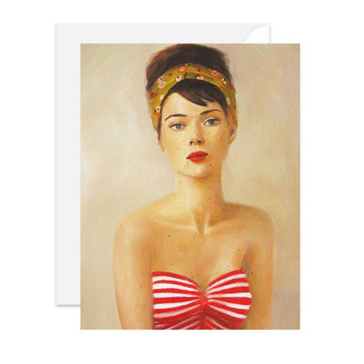 Carte Visage Tache de Rousseur pour la vente par JANET HILL STUDIO