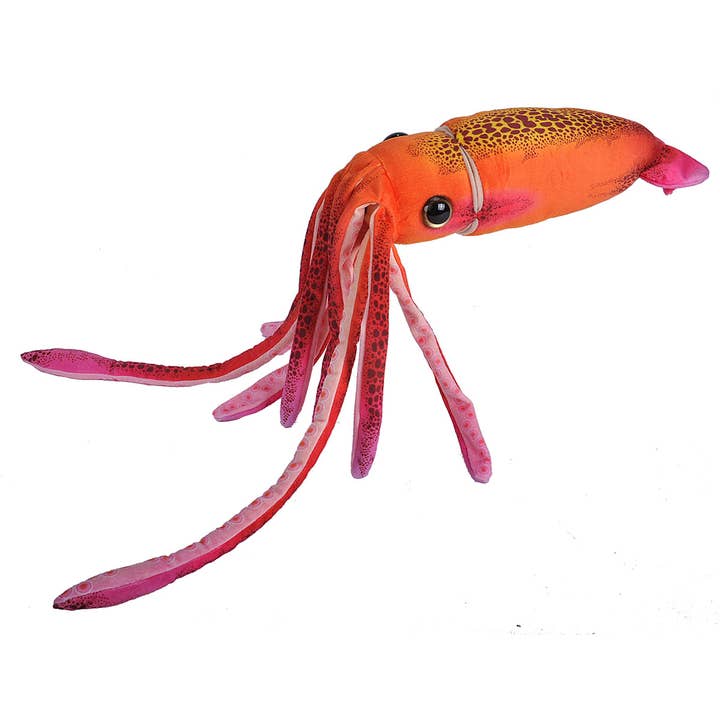 Wild Republic - Wholesale Stuffed/Plush Toy - Kids & Baby - WR Plush Squid Orange Stuffed Animal 12"