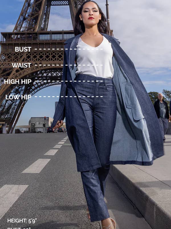 La Peony Clothing - Wholesale Trench Coat - Women's - The Alexandra Denim Trench8