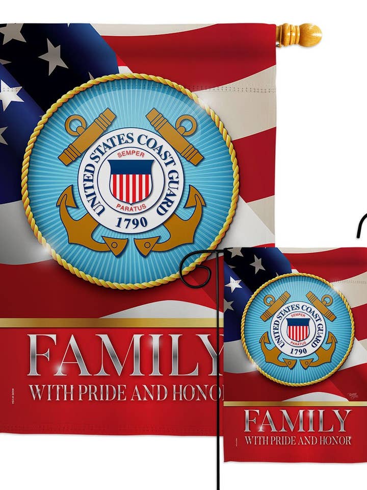 Bandera de decoración militar de la Guardia Costera de EE. UU. para venta al por mayor de Two Group Flag Co