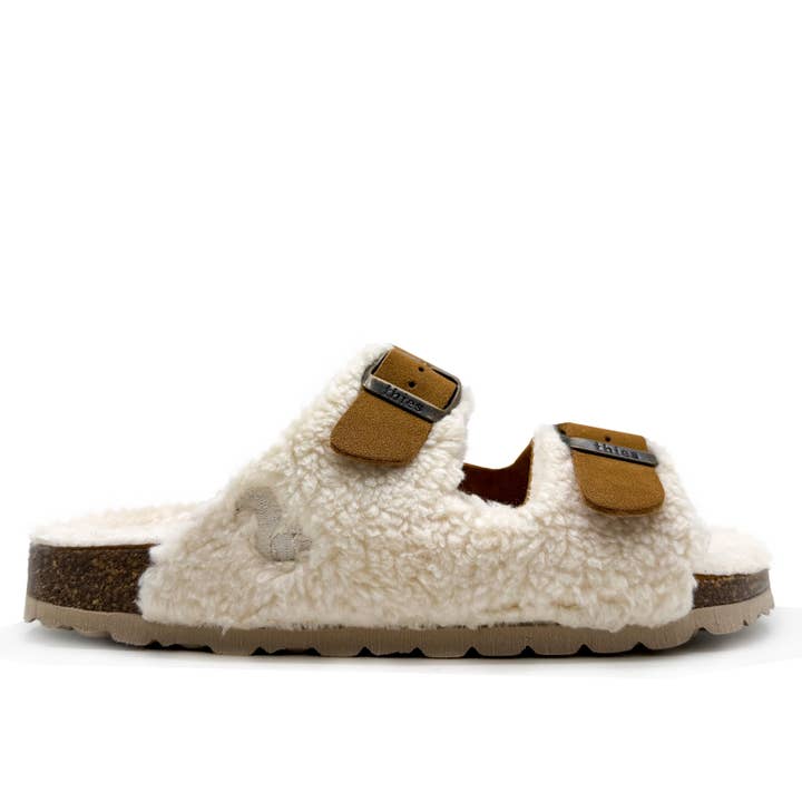 thies 1856 ® Eco Teddy Mixed Sandal vegansk cognac teddy för wholesale av thies