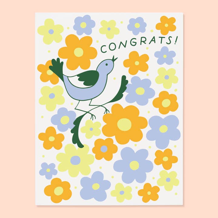 The Good Twin – wholesale Congratulations card – Bird Congrats Card