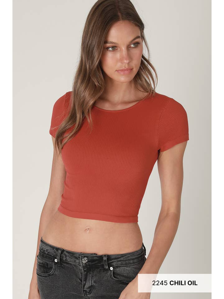 NIKIBIKI - Wholesale Knit Top - Women's - NS8232- Ribbed Baby Tee5