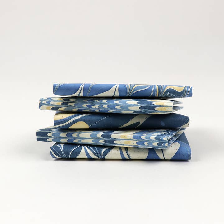 Craft Boat - Wholesale Stationery/Notecard Set - Hand Marbled Notecard Set - 6 Cards