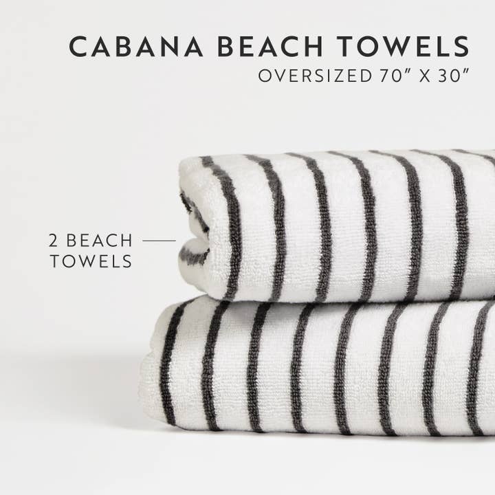 ienjoy Home - Wholesale Beach Towel - Cabana Stripe Beach Pool Towel 2pk - 100% Ring Spun Cotton11