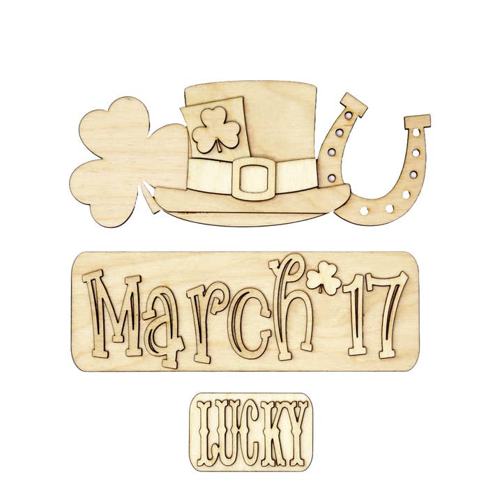 Insertos intercambiables para el Día de San Patricio para venta al por mayor de Timber & Twine DIY