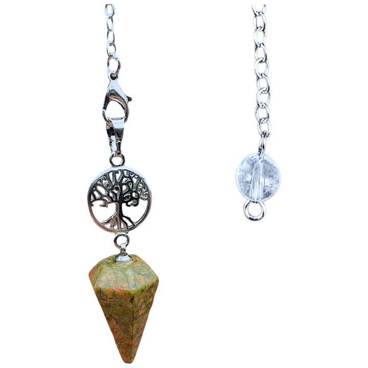 Unakite keglependul Livets Træ for engroshandel hos Foliesbijoux