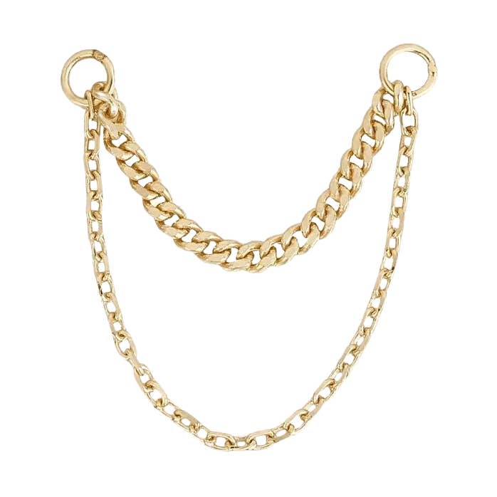 Corte de Diamante + Corrente Lateral por atacado de Piercing-zone