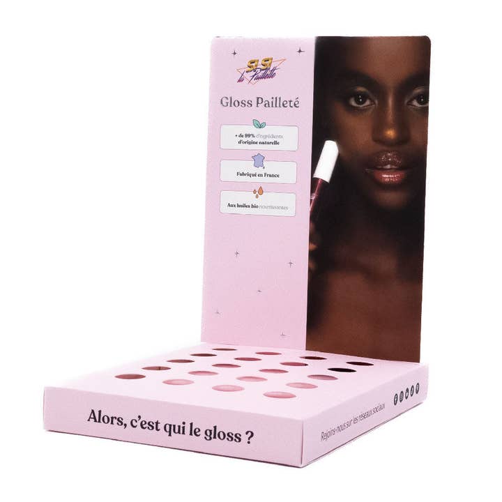 SI SI LA PAILLETTE - Wholesale Retailer Display - Beauty & Wellness - Empty Gloss Display1