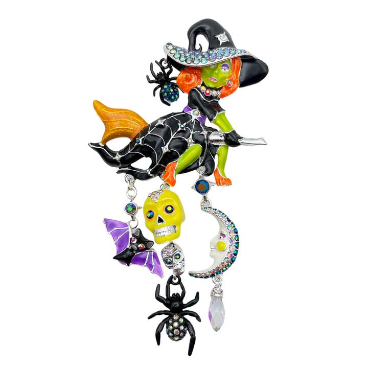 Pendentif envoûtant en forme d'épingle d'Halloween Ritzy Couture Deluxe pour la vente par Ritzy Couture by Esme Hecht