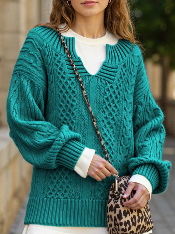 Lovenne - Wholesale Knit Sweater - Women's - Casual knitted cable-knit sweater1