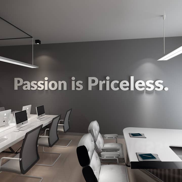 Passion is Priceless 3D Office Sign for wholesale by Guipp-Decor - Decoriy
