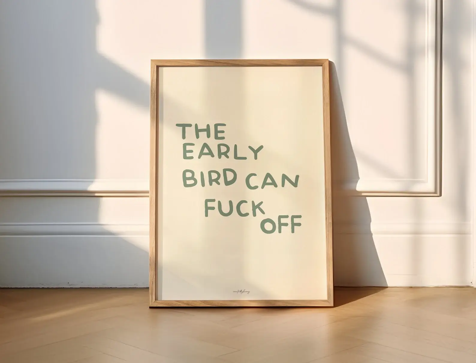 Createdbyharry - Wholesale Art Print - The Early Bird Can Fuck Off Wall Art Print2