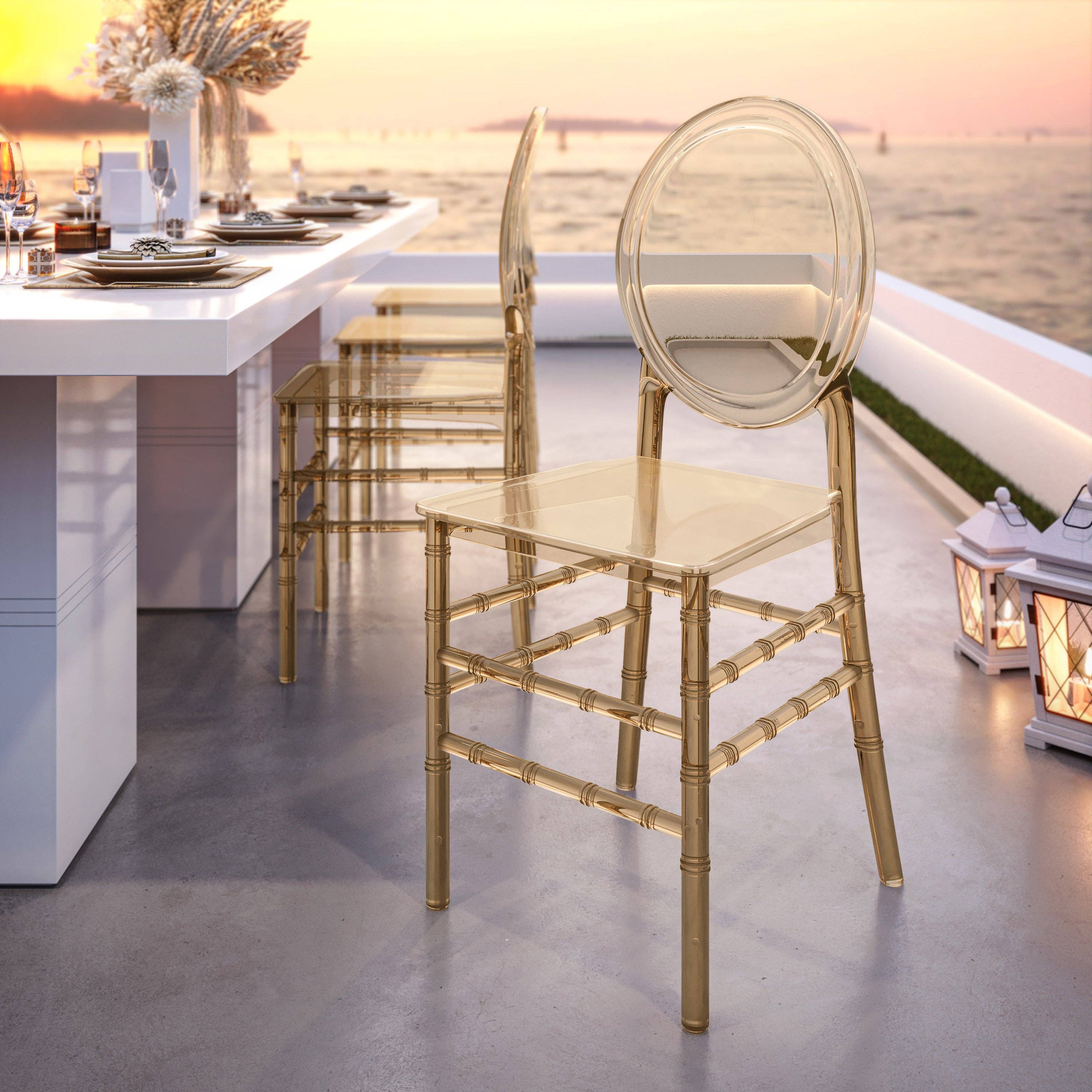 RTA Products LLC - Wholesale Chair - Stackable Ghost Style Acrylic Event Chairs – Set of 27