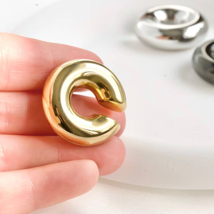 Blueyejewelry - Wholesale Cuff/Wrap Earrings - Oversized Chunky Ear Cuffs - Bold Stainless Steel Ear Cuffs6