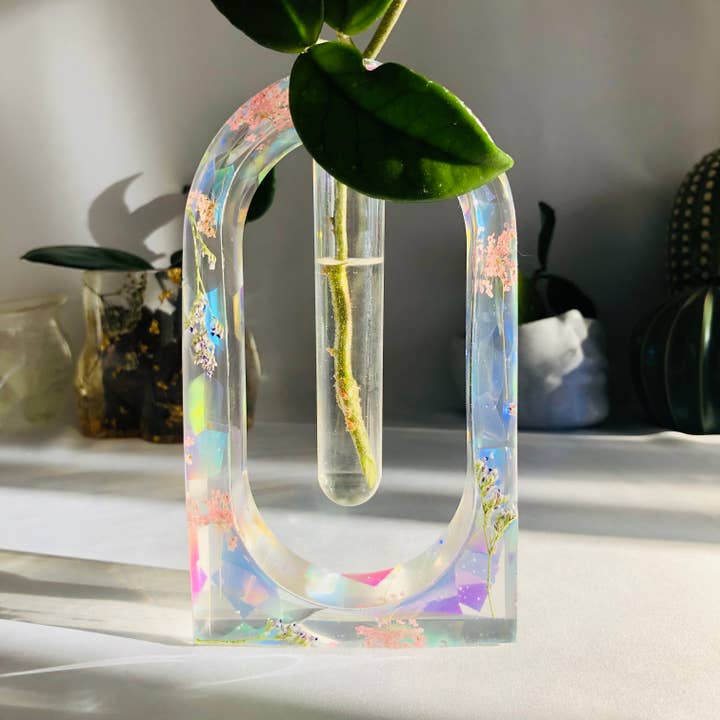 Sharlene Robertson Designs - Wholesale Decorative tabletop object - Arch Propagation Station- Holographic6