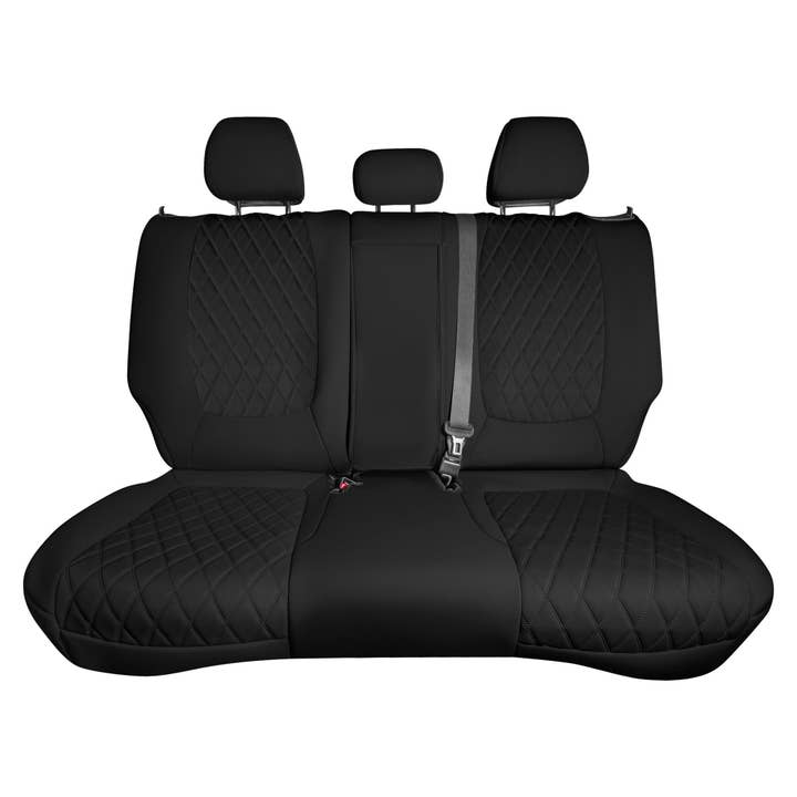 Kia Seltos - 2021 - 2024 - Housses de siège arrière - Néoprène Ultraflex noir pour la vente par FH GROUP