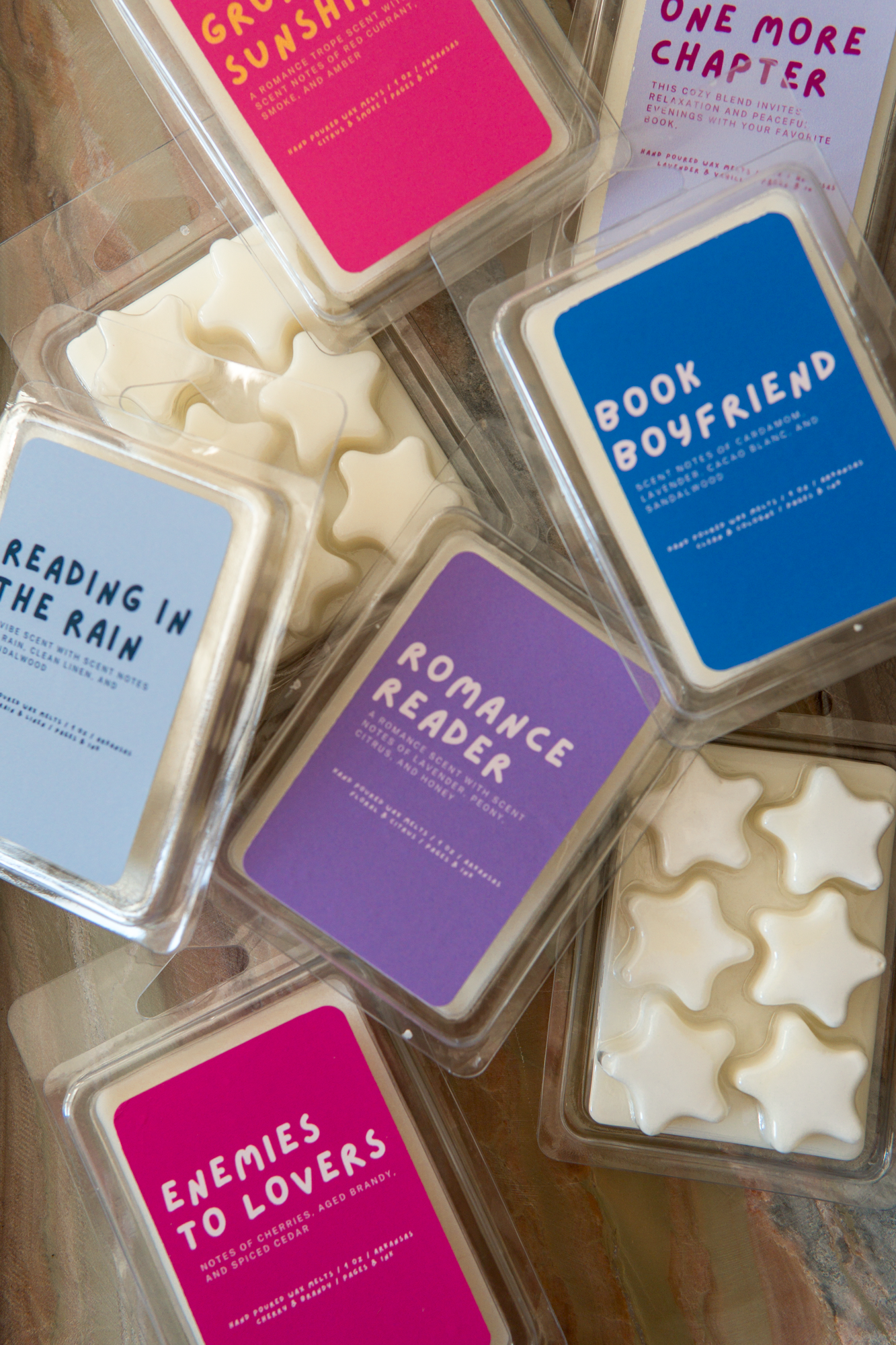 Pages and Ink – Engroshandel Smeltevoks – Grumpy x Sunshine: Citrus & Røg Voksbrikker2