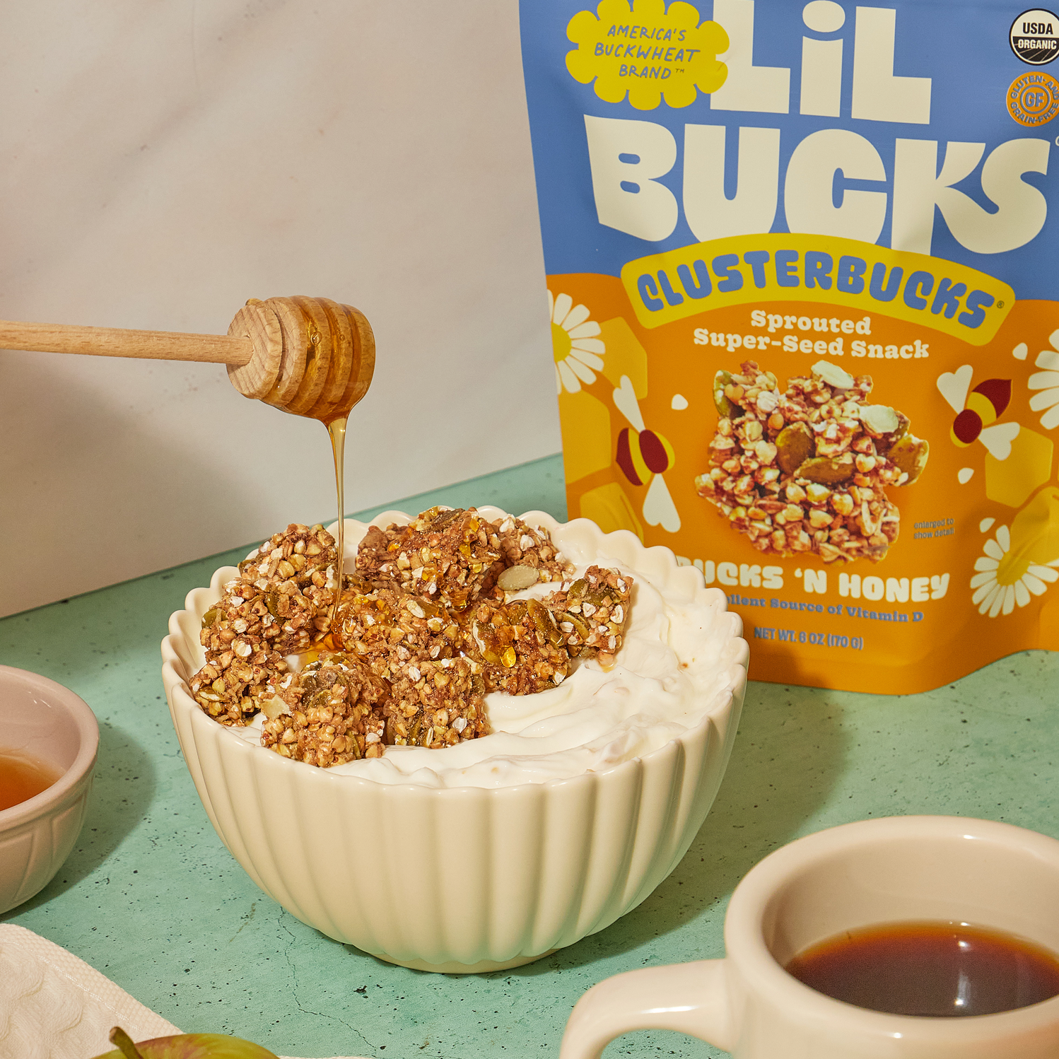 Lil Bucks - Wholesale Granola - Clusterbucks Gluten-Free Bites - Bucks 'n Honey - 6 pk2