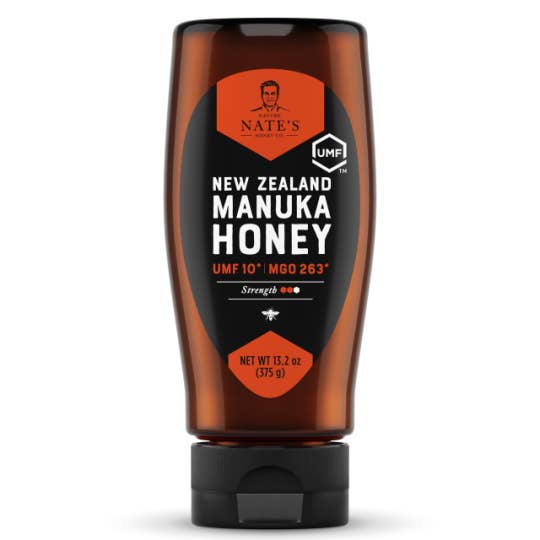 Nature Nate's Manuka 263+ MGO, 10+ UMF, Squeeze Bottle, 13.2oz for wholesale by Nate's Honey