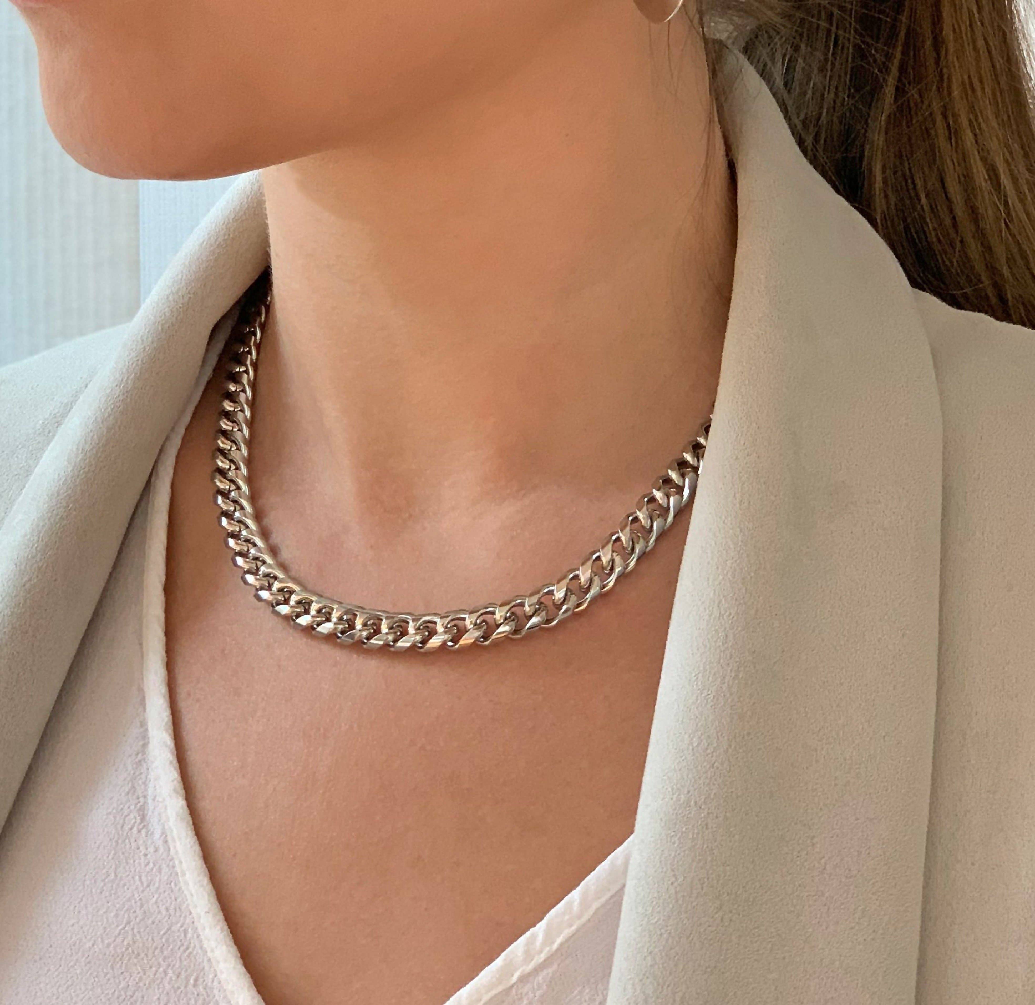 MAI DESIREE – wholesale Kedjehalsband – MURARE SILVER TROTTOARKANTEN KEDJA HALSBAND1