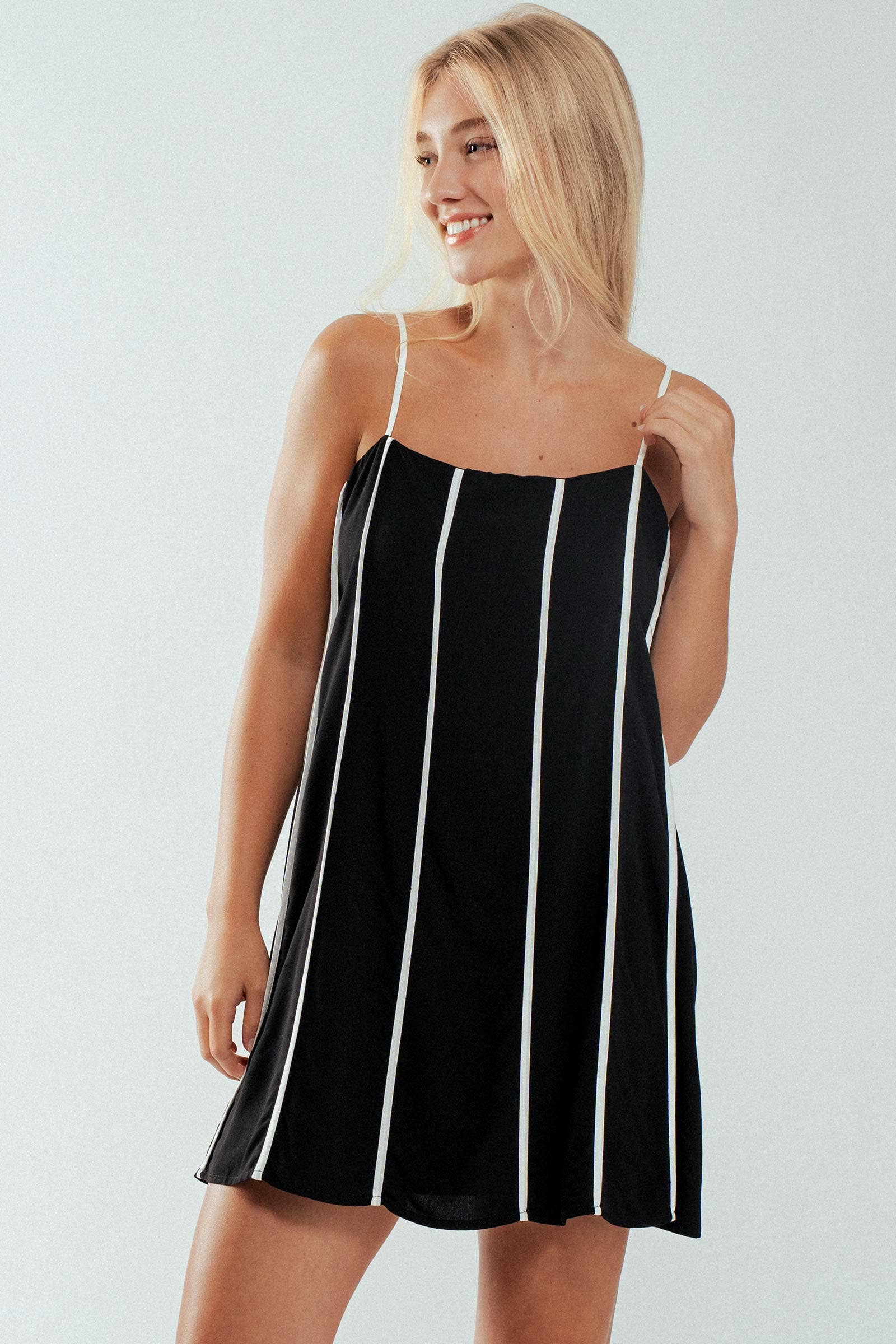 Urban Daizy - Wholesale Dress - Women's - Striped A-Line Mini Dress16