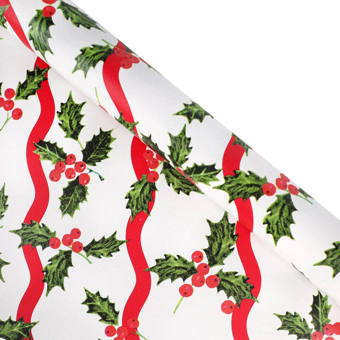 Talking Tables EU - Wholesale Wrapping Paper Roll - Botanical Holly Recycled Wrapping Paper - 3m2