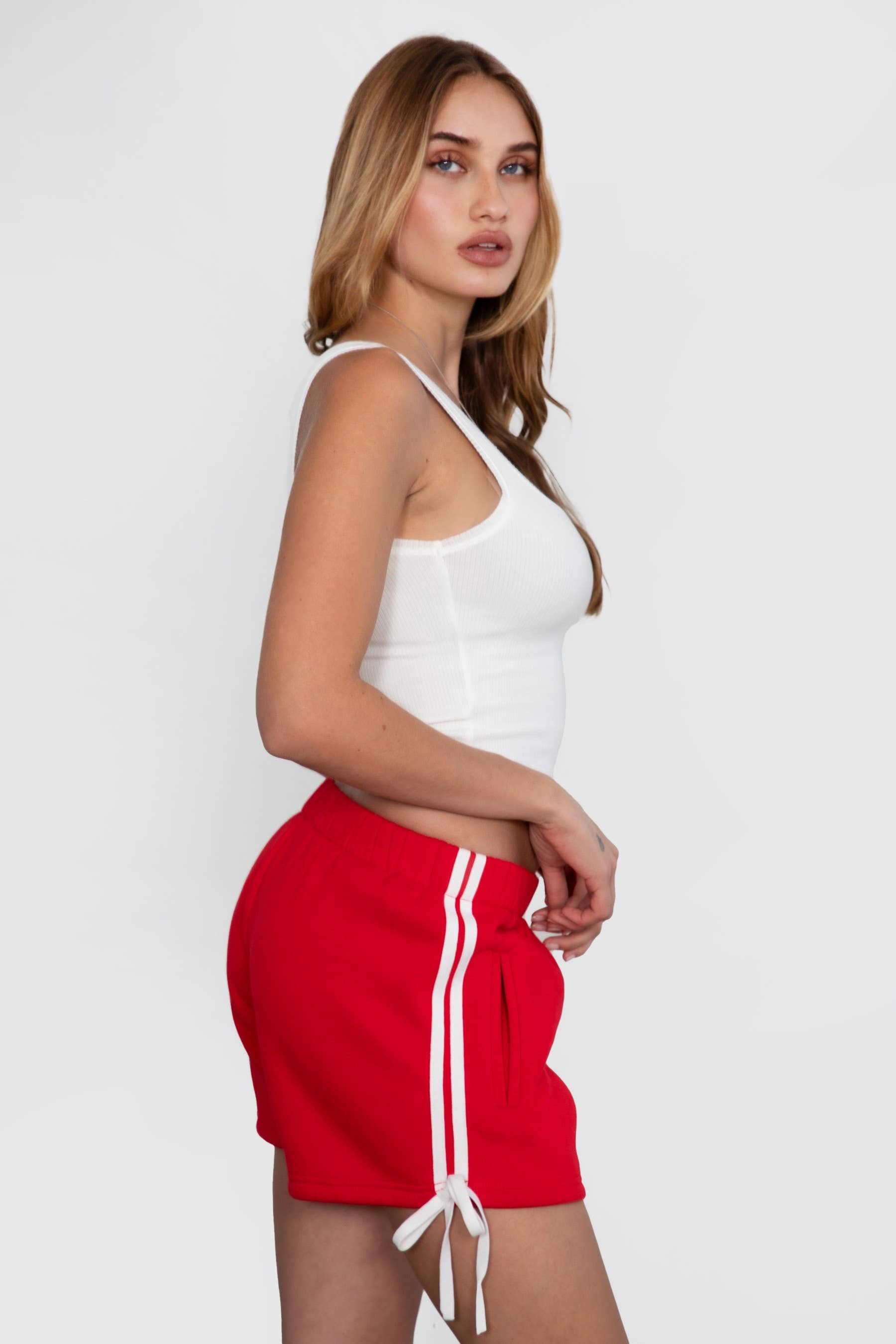 TICTOC - Wholesale Shorts - Women's - SUNNI Casual Mid Rise Plush Fleece Shorts3