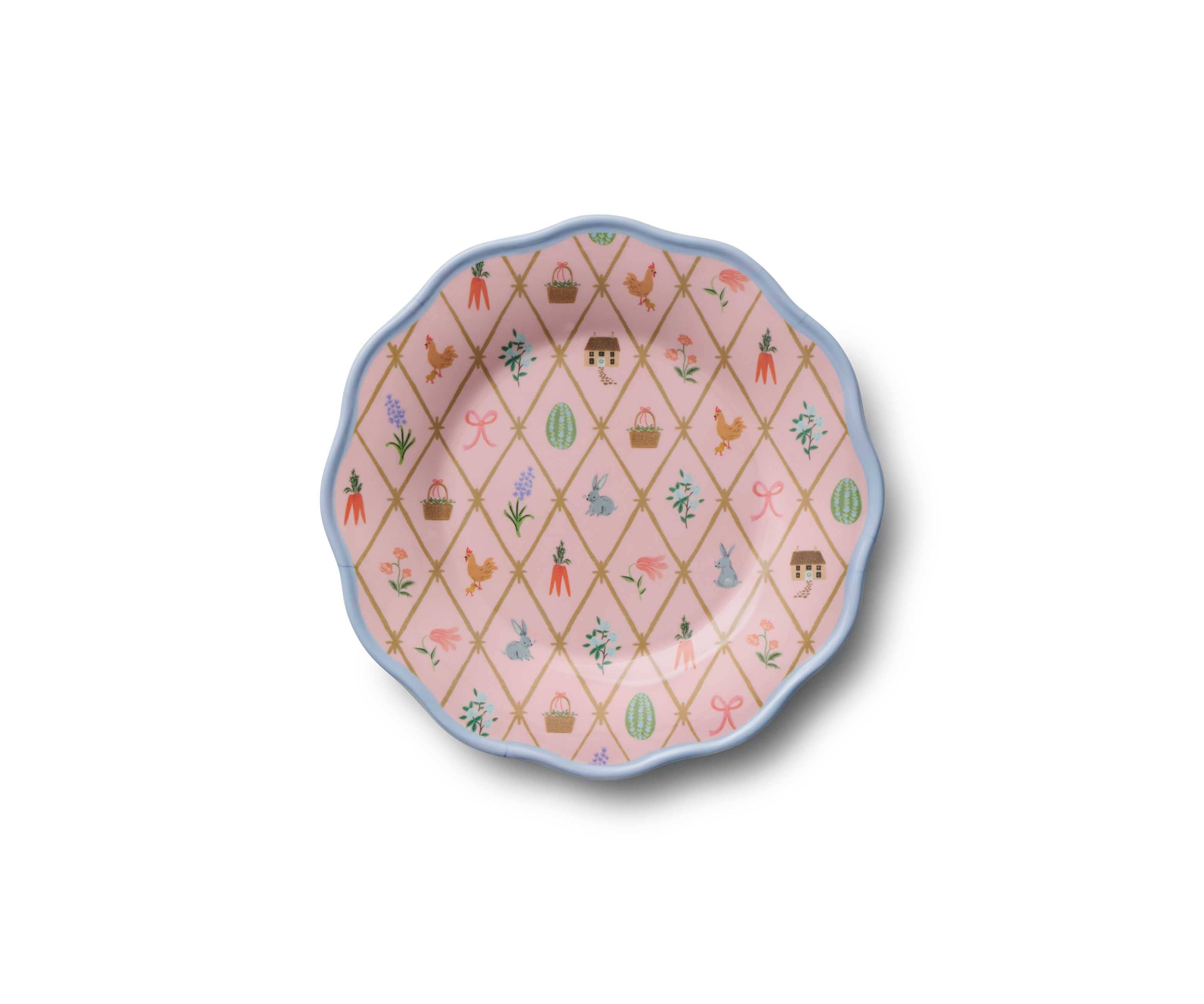Rifle Paper Co. - Wholesale Dinner Plate - Spring Farm Easter Melamine Assorted Dessert Plates4