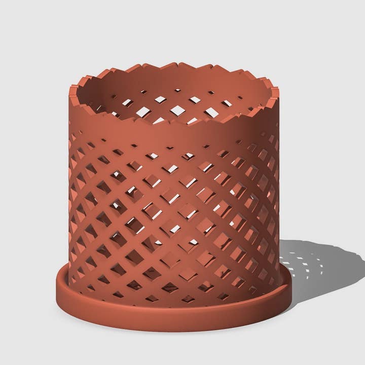 Rosebud Homegoods - Wholesale Plant Pot - Unique Orchid Pot, Plant Pot with Drainage, 3D Print, "ROMA"