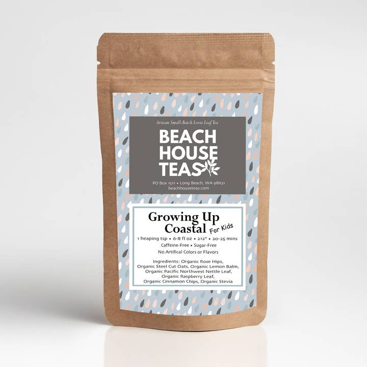Growing Up Coastal For Kids Artisan Loose Leaf Tea for wholesale by Beach House Teas