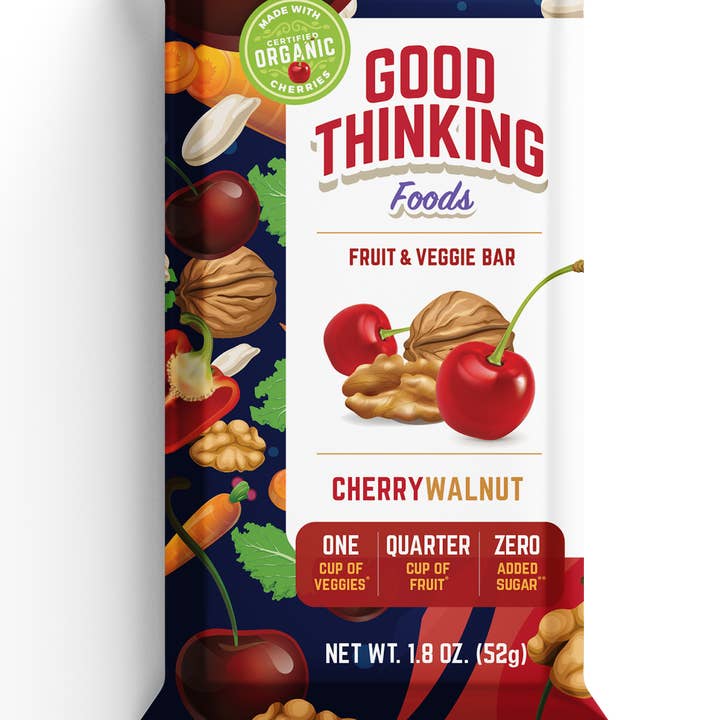 Good Thinking Foods - Wholesale Snack Bar - Cherry Walnut (Box of 12) WHOLESALE