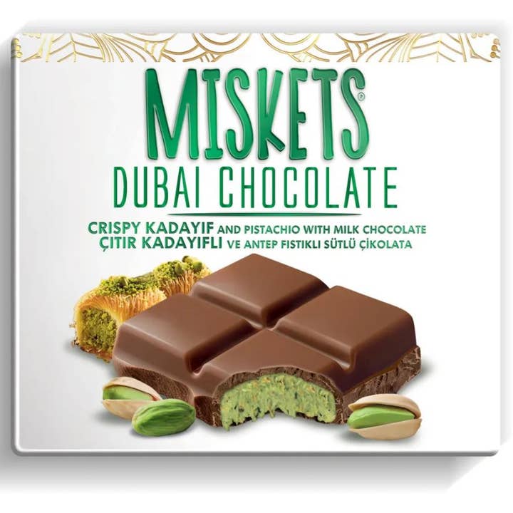Dubai Crunchy Kunafa Chocolate Pistachio Bar, 3.53 oz for wholesale by CosyDecorArt