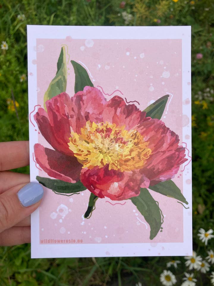 Ansichtkaart A6 # 0025 voor wholesale door Wildflower Oslo