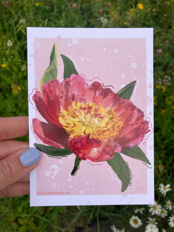 Postcard A7 # 0025 for wholesale by Wildflower Oslo