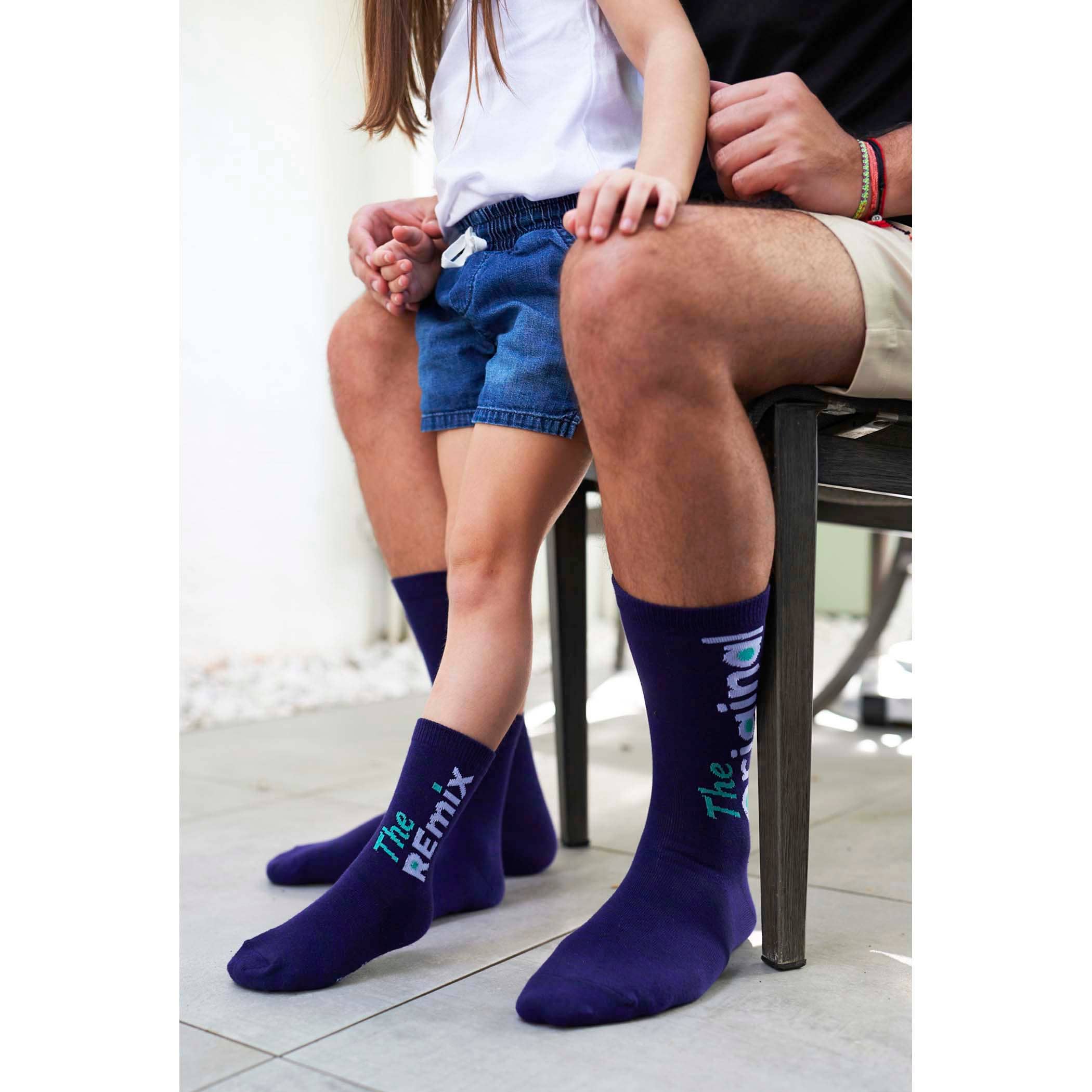 Boogie Toes - Wholesale Socks - Unisex - 2-pair Sidekicks Original Remix - Daddy & Me Socks Set3