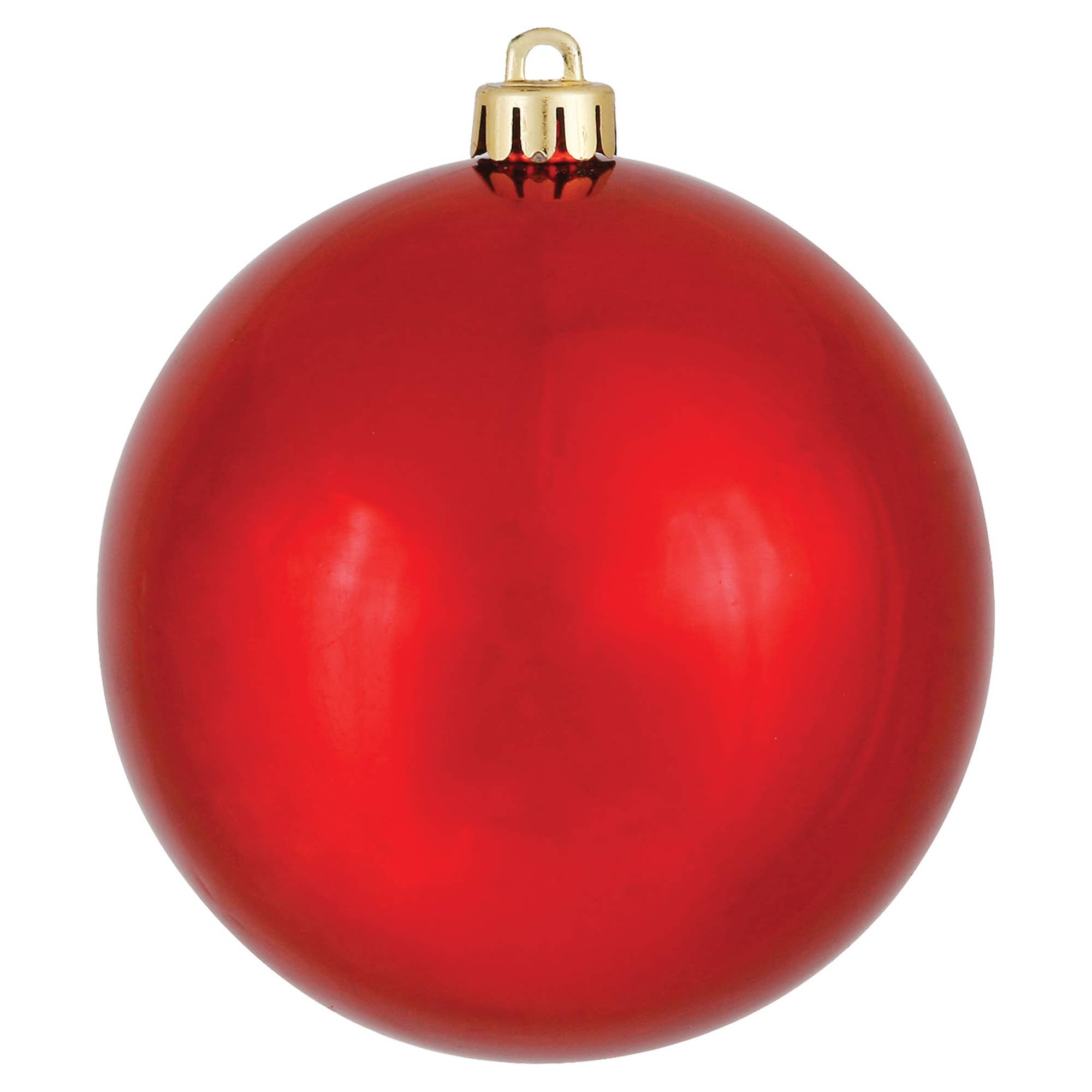 Vickerman 8" Red Shiny Ball Ornament for wholesale on Faire0