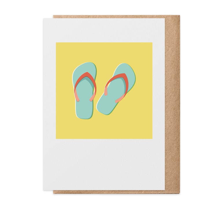 Paisley & Parsley - Wholesale Everyday Greeting Card - Flip Flops - Greeting Card