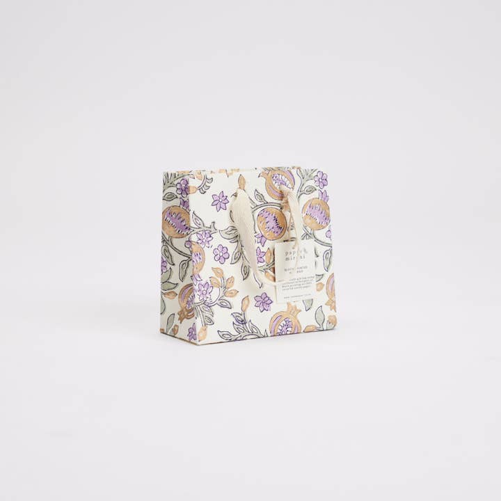 Paper Mirchi - Wholesale Gift Bag - Hand Block Printed Gift Bags (Small) - Lavender