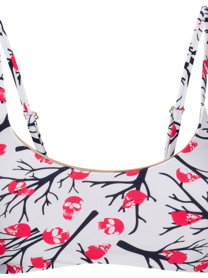 DEAD OAK IVORY FRENCH BIKINI TOP for wholesale by Reigning Fury