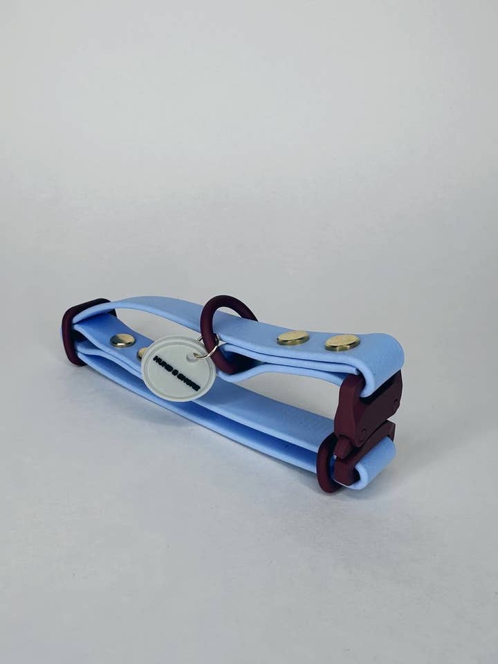 WATERPROOF DOG COLLAR - BARK & BREEZE - HARBOUR HAZE for wholesale by Hund & Shore